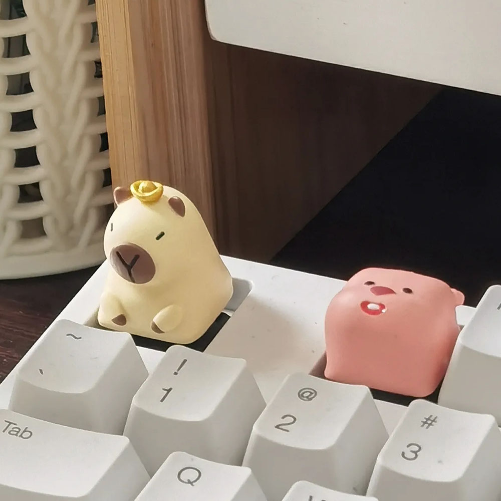 Beaver Keycap น่ารักการ์ตูนสร้างสรรค์ MX สวิทช์ 3D Mechanical Handmade ...