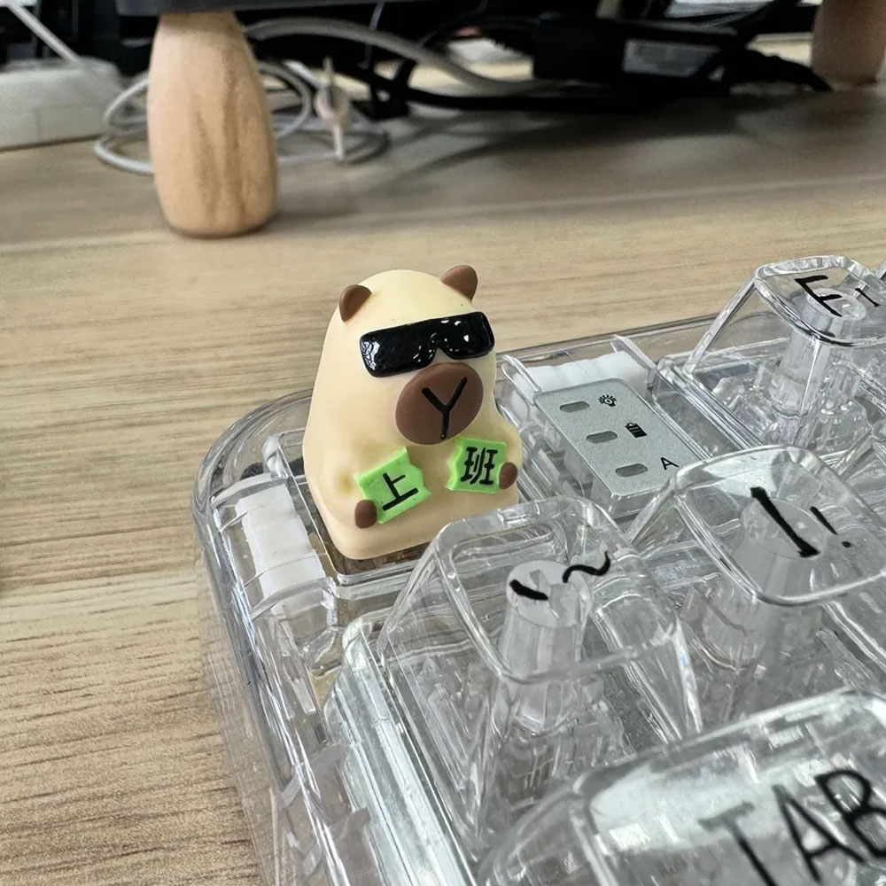 Beaver Keycap น่ารักการ์ตูนสร้างสรรค์ MX สวิทช์ 3D Mechanical Handmade ...