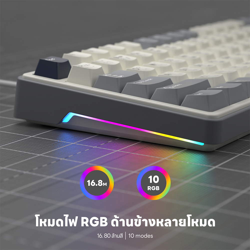 Royal Kludge RK R87Pro Half Grey 87 คีย์คีย์บอร์ดเกม 80% พร้อมคีย์บอร์ด ...