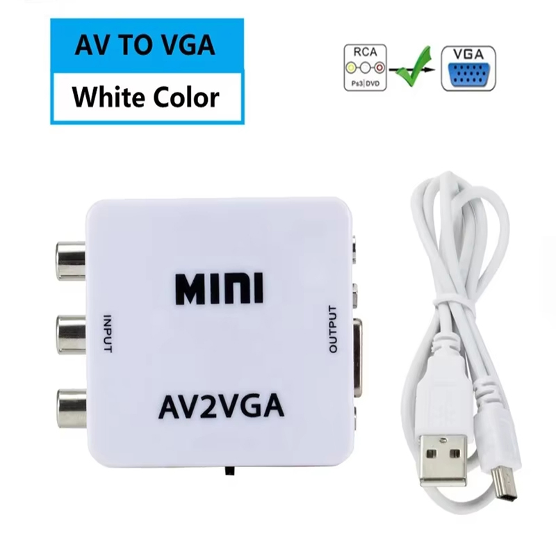 1080P Mini Video Converter RCA AV เป็น VGA Video Converter ตัวแปลงเสียง ...