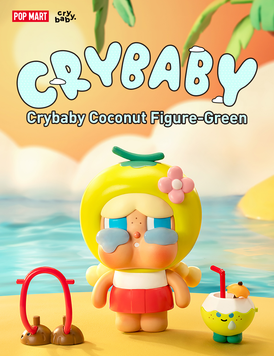 POP MART Crybaby Coconut Figure-Green | Shopee Thailand