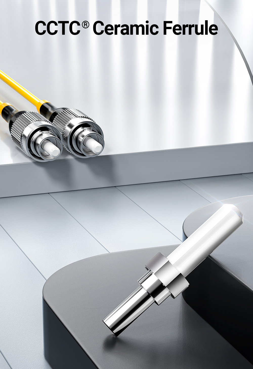 AMPCOM OS2 FC-FC Simplex สายไฟเบอร์ออปติก 1G Gigabit Singlemode 9/125μm ...