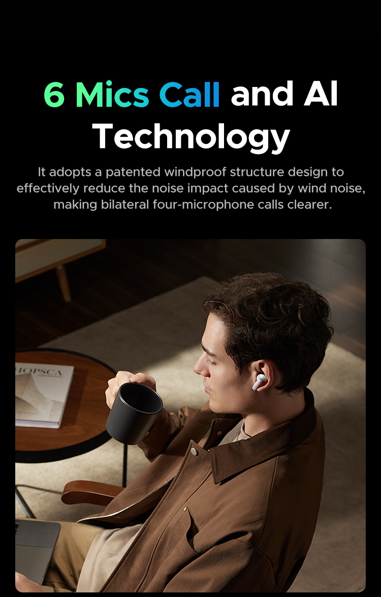 【ANC&ENC】UGREEN LightBuds Pro Bluetooth 6.0 Al Wind ลดเสียงรบกวน Hi-Res ...