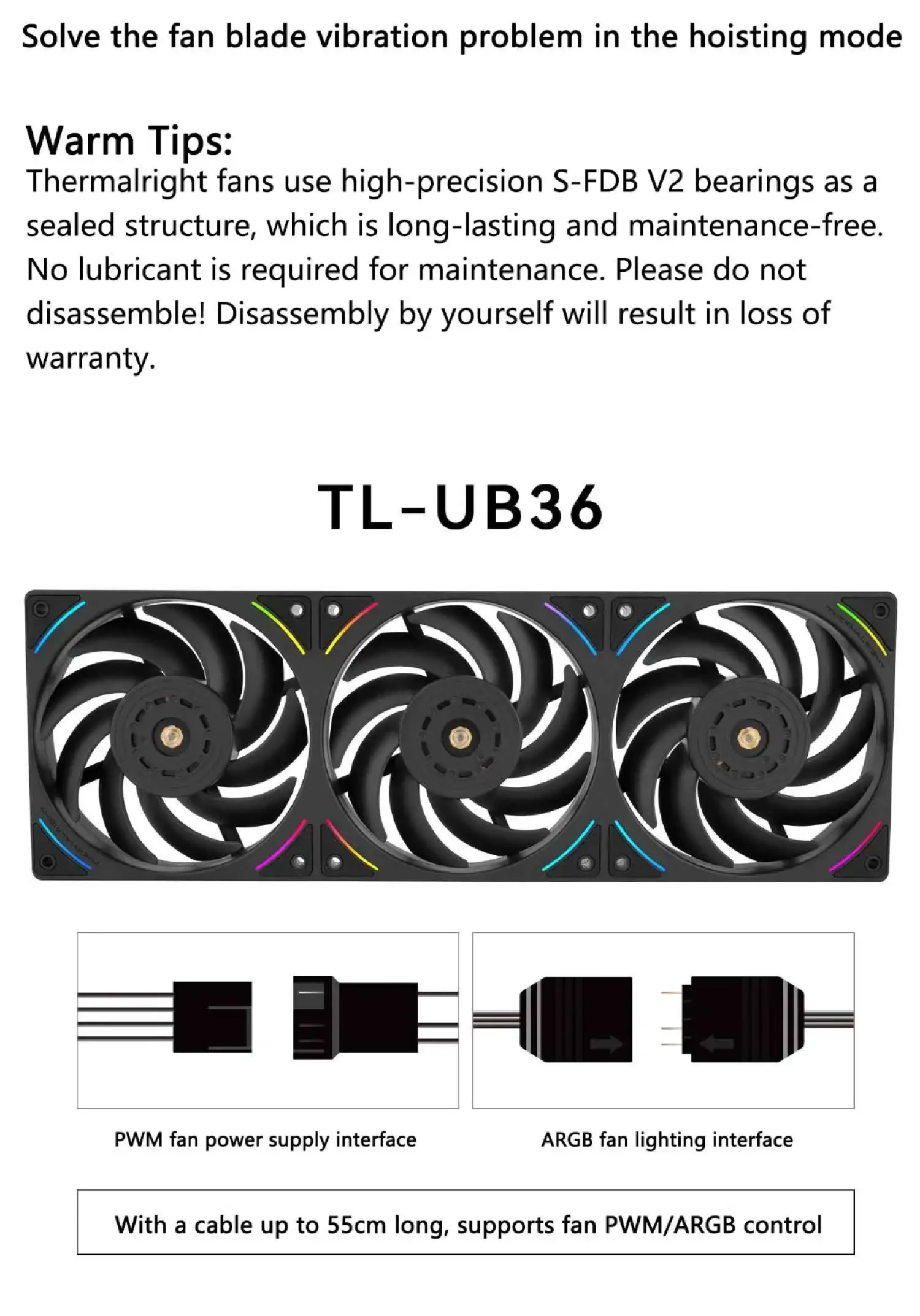 Thermalright TL-UB36 ARGB CPU FAN 360 มม.พัดลมหม้อน้ํา ARGB ชิ้นเดียว ...