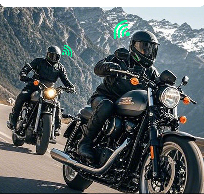 BLAISE V2 อินเตอร์คอม 2 คน ชุดหูฟังบลูทูธหมวกกันน็อคสำหรับรถจักรยานยนต์ หูฟังอินเตอร์คอม แชร์เพลงและคุยอินเตอร์คอมได้พร้อมกัน