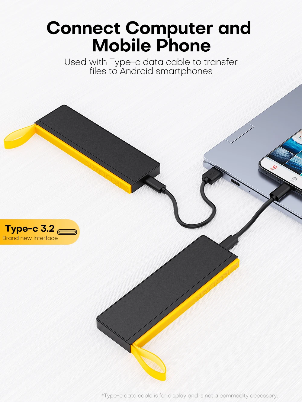 KODAK X106 SSD แบบพกพา 500MB/s | USB 3.2 Gen 2 | ขยายการจัดเก็บโทรศัพท์ ...