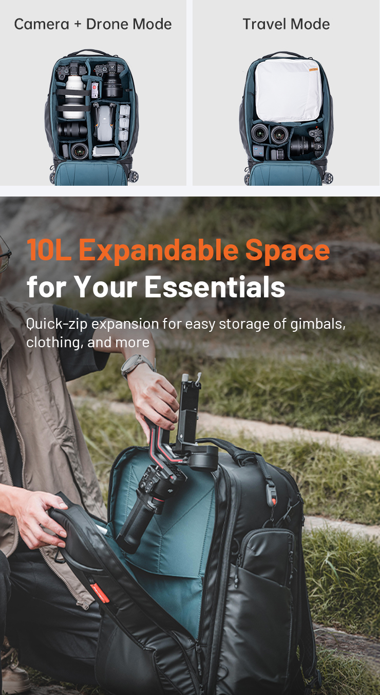 PGYTECH Roller Camera Backpack (Space Black) - กระเป๋าเป้สะพายหลังใส่ ...