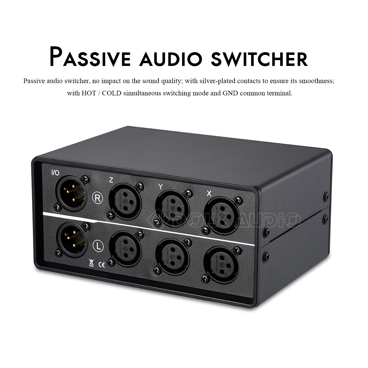 Mini 3 Way Audio Mechanical Switcher XLR Balanced Passive Selector ...