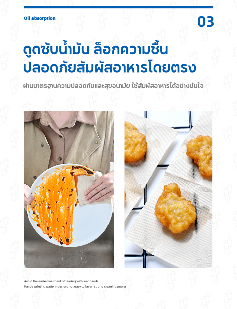 【12 แพ็ค】Botare Kitchen Tissue กระดาษทิชชู่ดูดซับน้ํามันและป้องกัน ...