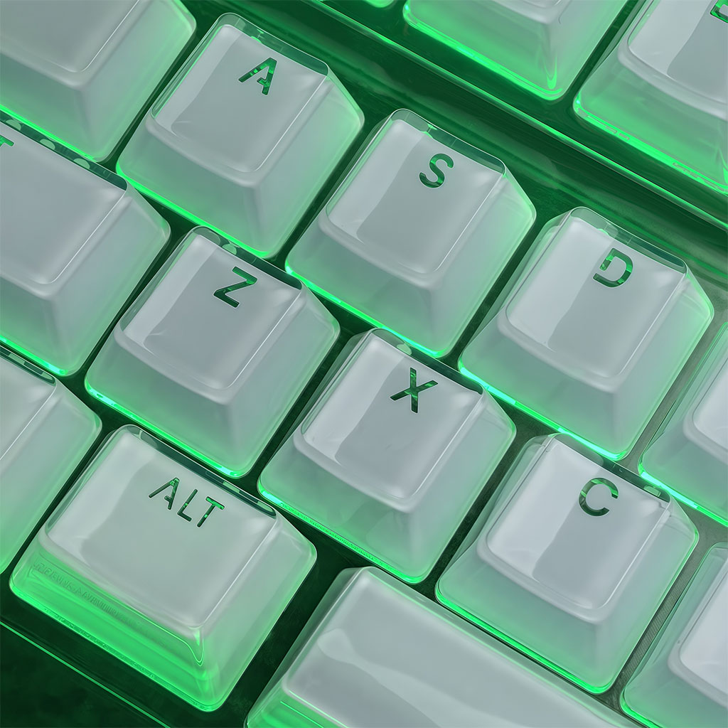 สีชมพู Jello Keycap 104/123 คีย์โปรไฟล์ OEM PC Double Shot Light ...