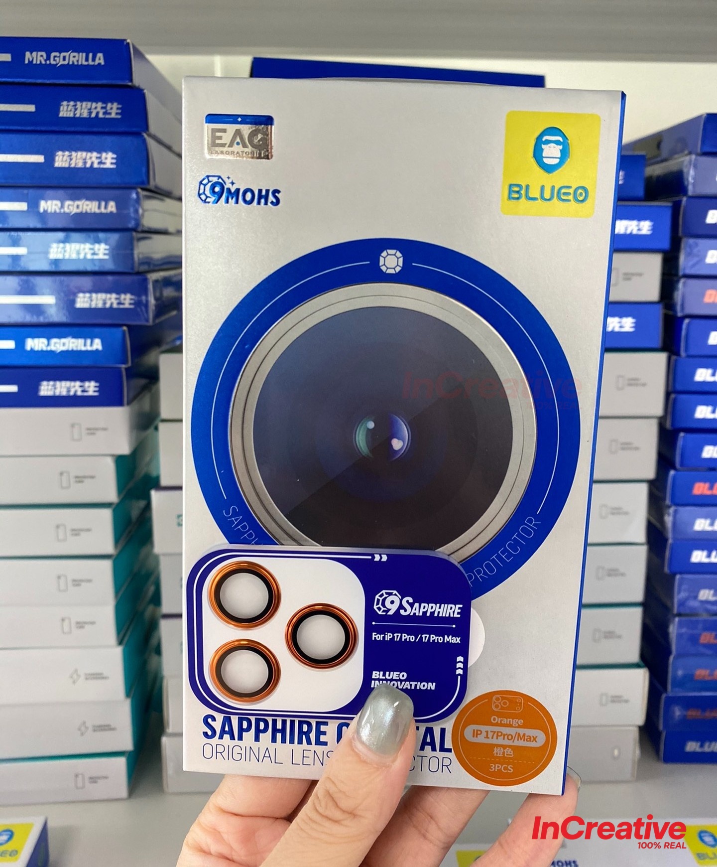 BLUEO Mohs 9 ฟิล์มปกป้องกล้อง Sapphire Lens Protector สำหรับ iPhone 17 ...