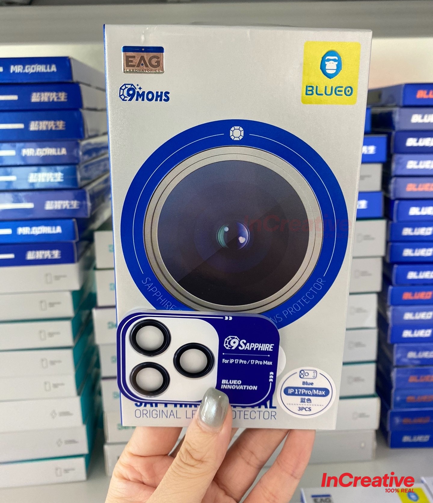 BLUEO Mohs 9 ฟิล์มปกป้องกล้อง Sapphire Lens Protector สำหรับ iPhone 17 ...