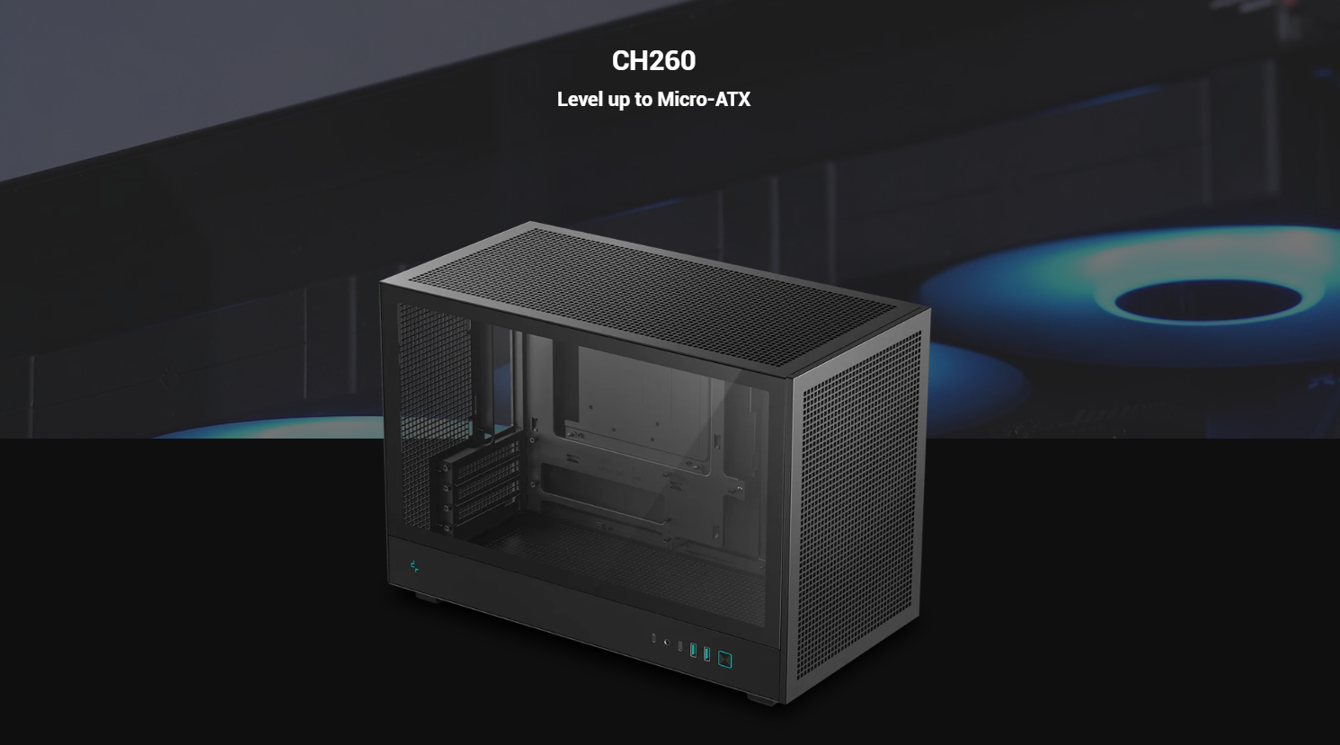 DEEPCOOL CH260 M-ATX DESKTOP PC CASE / CASING - สีดํา / สีขาว | Shopee ...