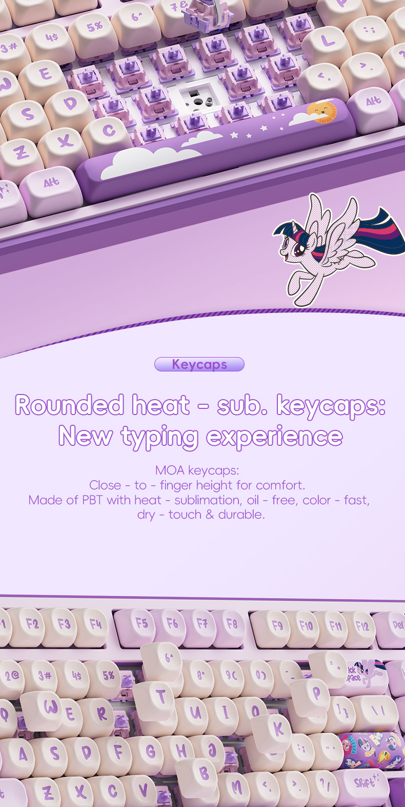 My Little Pony GK01 Mechanical Keyboard คีย์บอร์ดเกมมิ่งมีไฟแบ็คไลท์ ...
