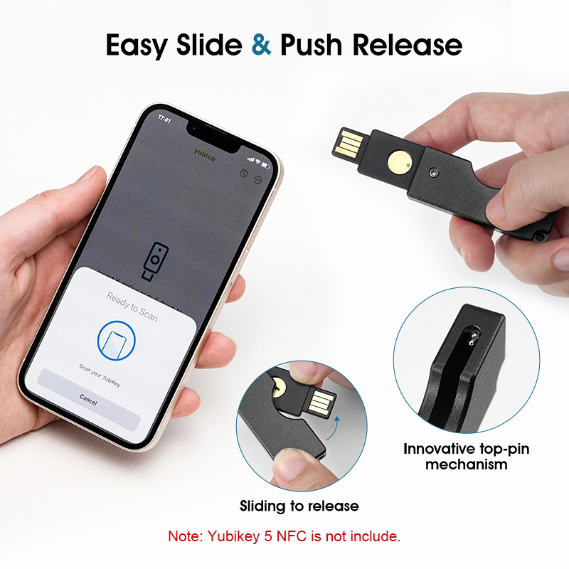 CNC Yubikey พับสําหรับ Yubikey 5 C NFC /Yubike 5 NFC C Flips /Yubo ...