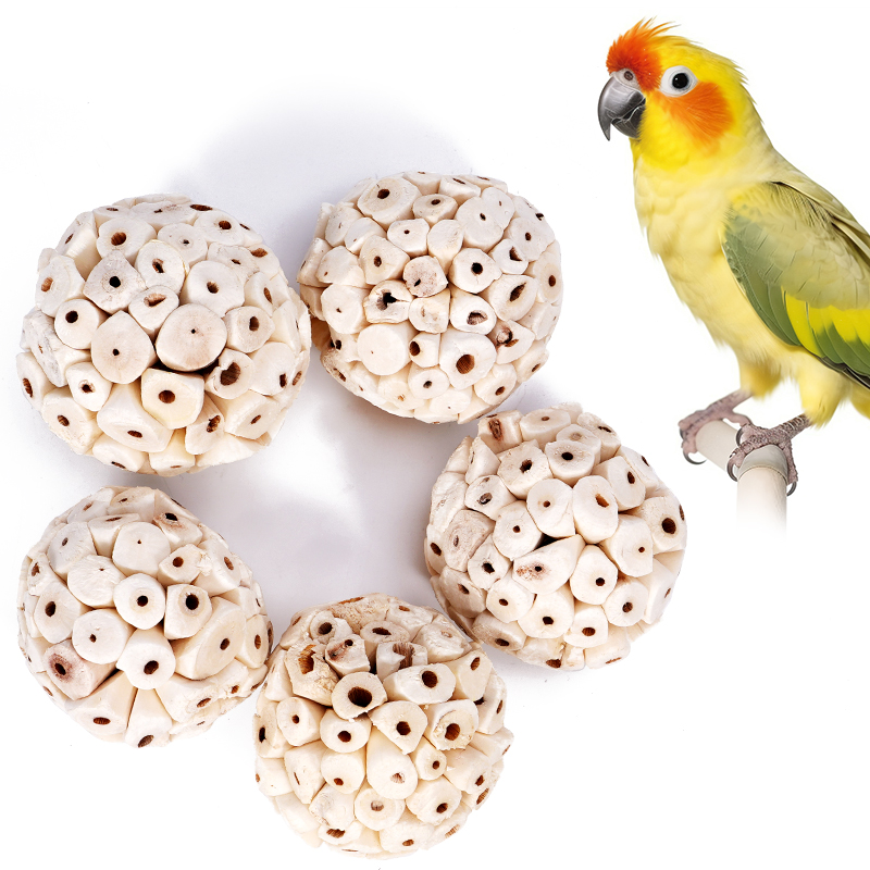พร้อมสต็อกParrot Chewing Toy Ball Chew Shred Foraging Bird Cage อุปกรณ์ ...