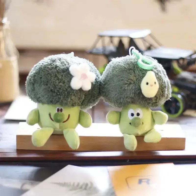 Niche Ugly-Cute Broccoli Plush Toy Accessory - พวงกุญแจตุ๊กตากะหล่ําดอก ...