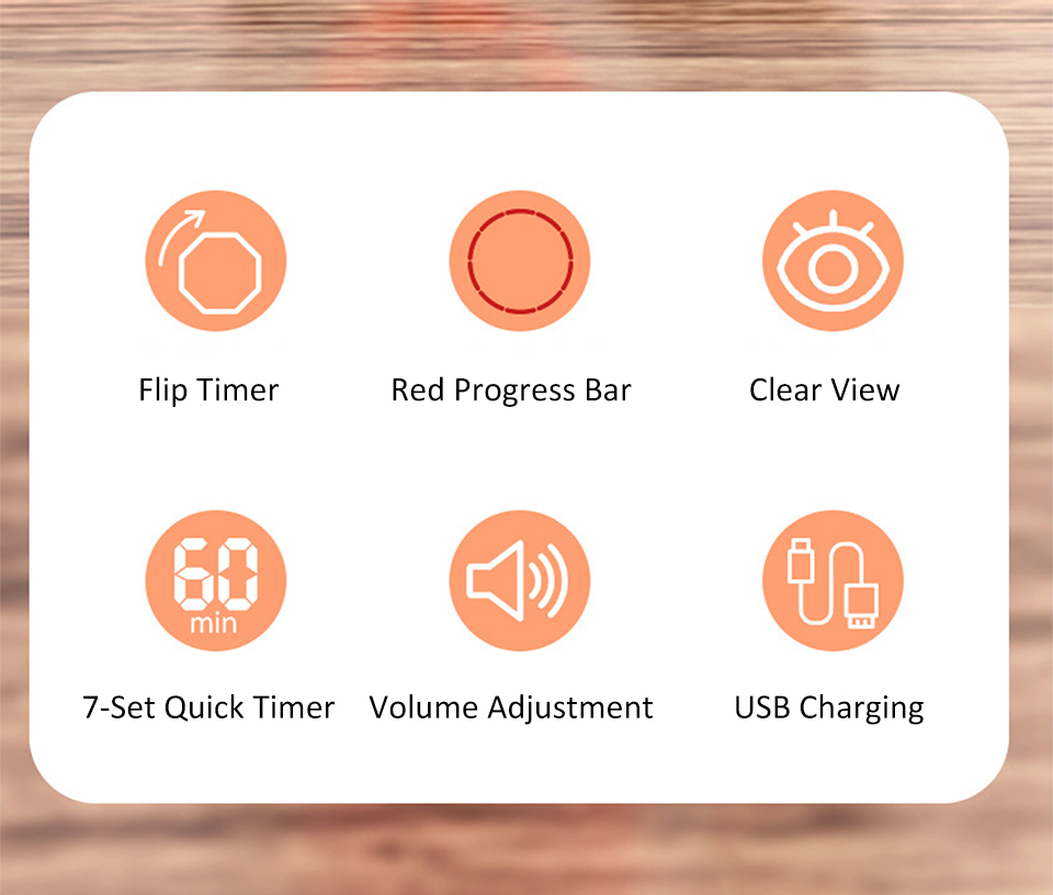 แปดเหลี่ยม Gravitational Flip Focus Timer 1/3/5/15/30/60/90 นาที ...