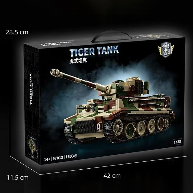 Tiger รถถังในตำนาน 007 โมเดลประกอบแล้ว 1603ชิ้น 12GO Tank ของเล่นจิ๊กซอ ...