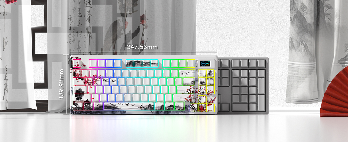 Womier SK80 PRO 75% คีย์บอร์ดเกมไร้สายพร้อมจอแสดงผลมัลติมีเดีย 3 โหมด ...
