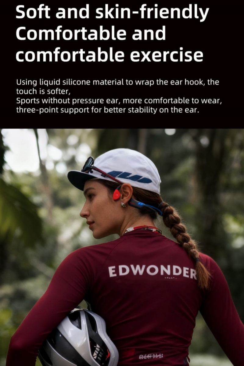 Polvcdg- H50 ไฟ LED Bone Conduction หูฟังกีฬา Ipx8 หูฟังว่ายน้ํากันน้ํา ...