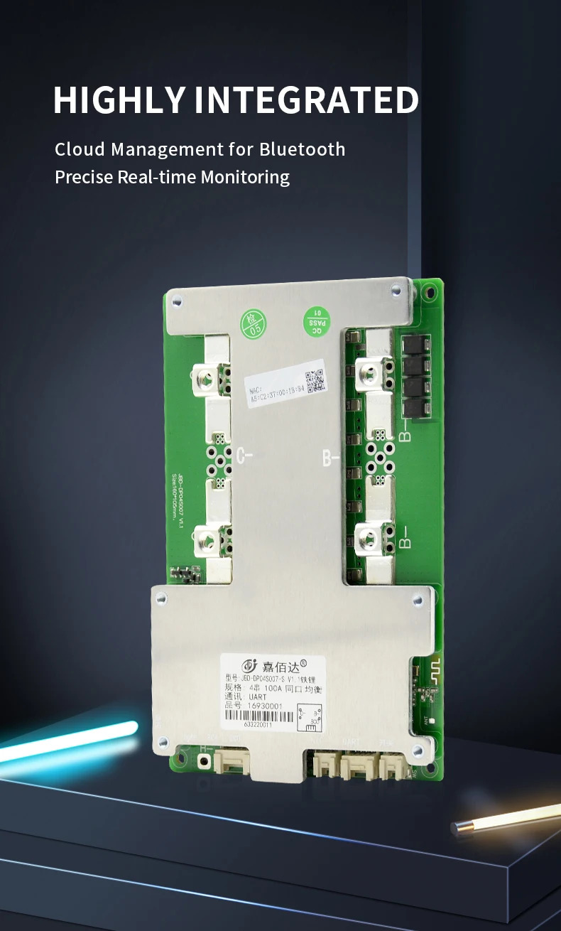 Jbd BMS LiFePo4 Li-ion 4S 7S 8S 10S 13S 16S 17S 40A 50A 100A Smart BT ...
