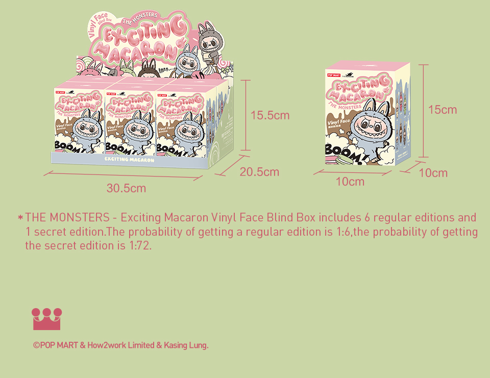 POP MART THE MONSTERS - Exciting Macarons Vinyl Face Blind