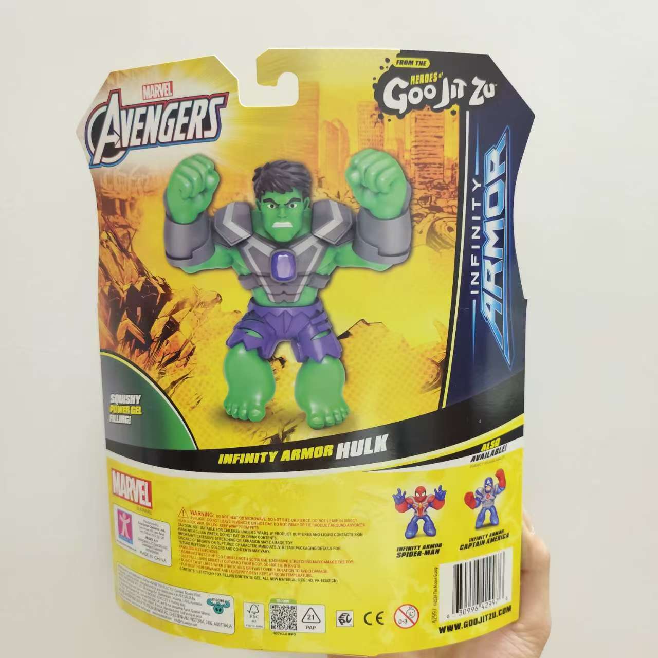 Heroes of Goo Jit Zu Marvel Infinity Armor Hulk, Stretch Action Figure ...