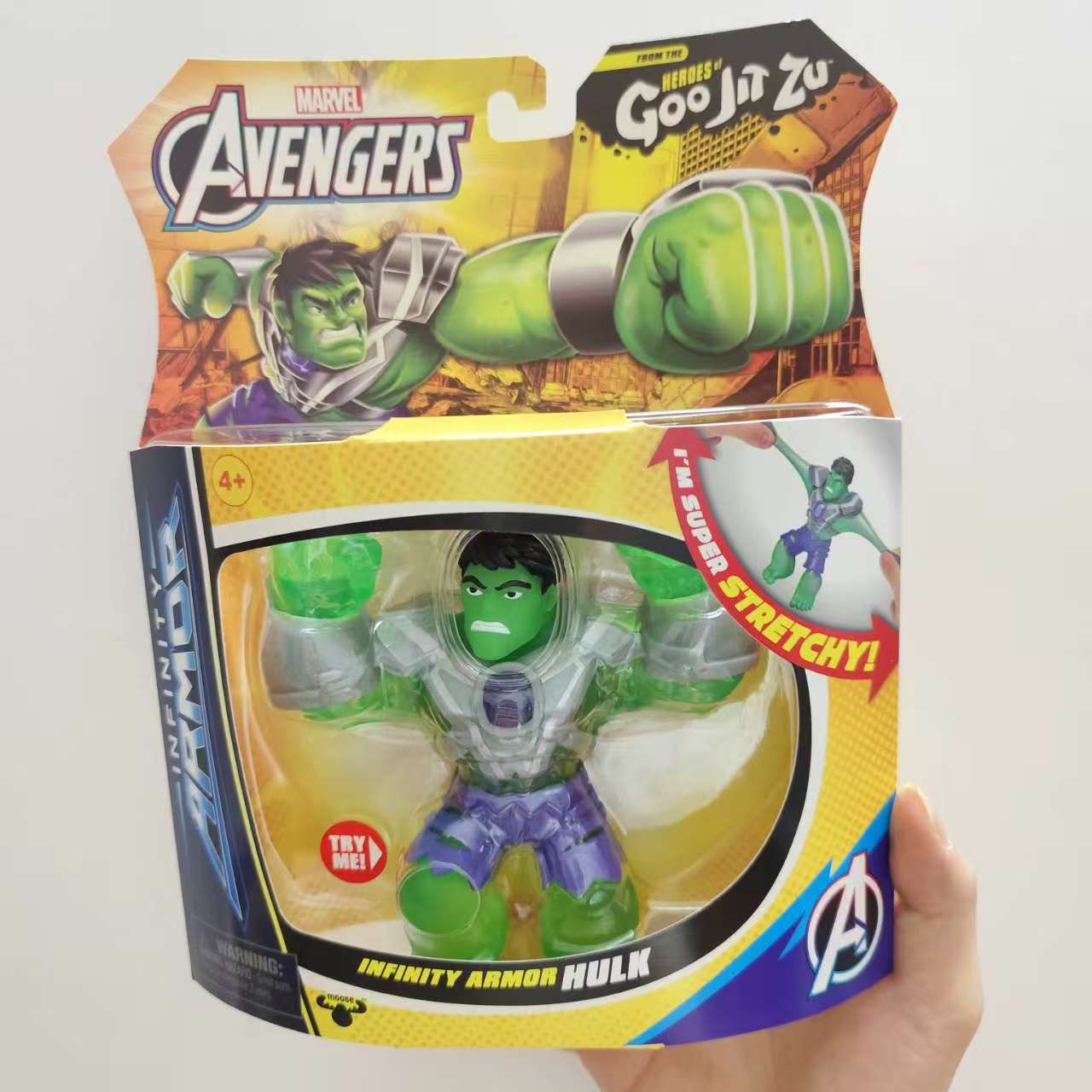 Heroes of Goo Jit Zu Marvel Infinity Armor Hulk, Stretch Action Figure ...