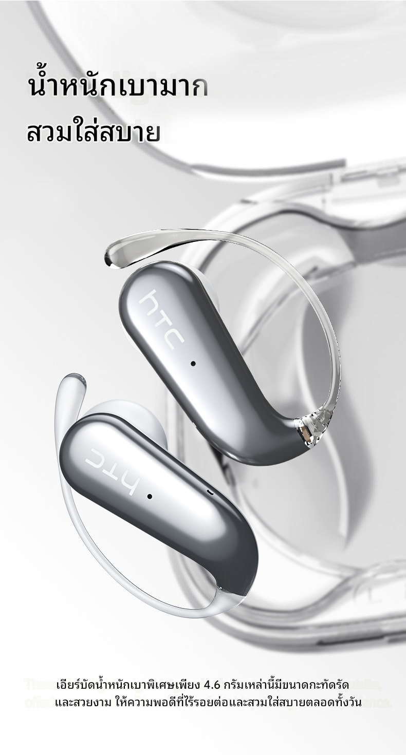 รับประกันหนึ่งปี HTC NE38 AI การแปลแบบเรียลไทม์ชุดหูฟังบลูทูธ TWS ...