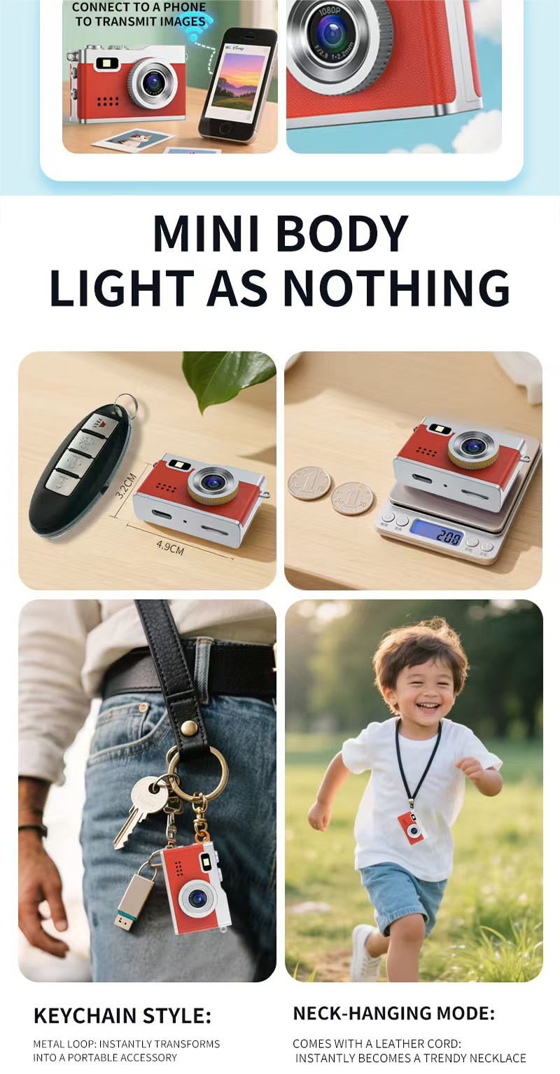 ใหม่ 1.47Screen Retro Campus Digital Camera WIFI Integrated Mini Camera ...