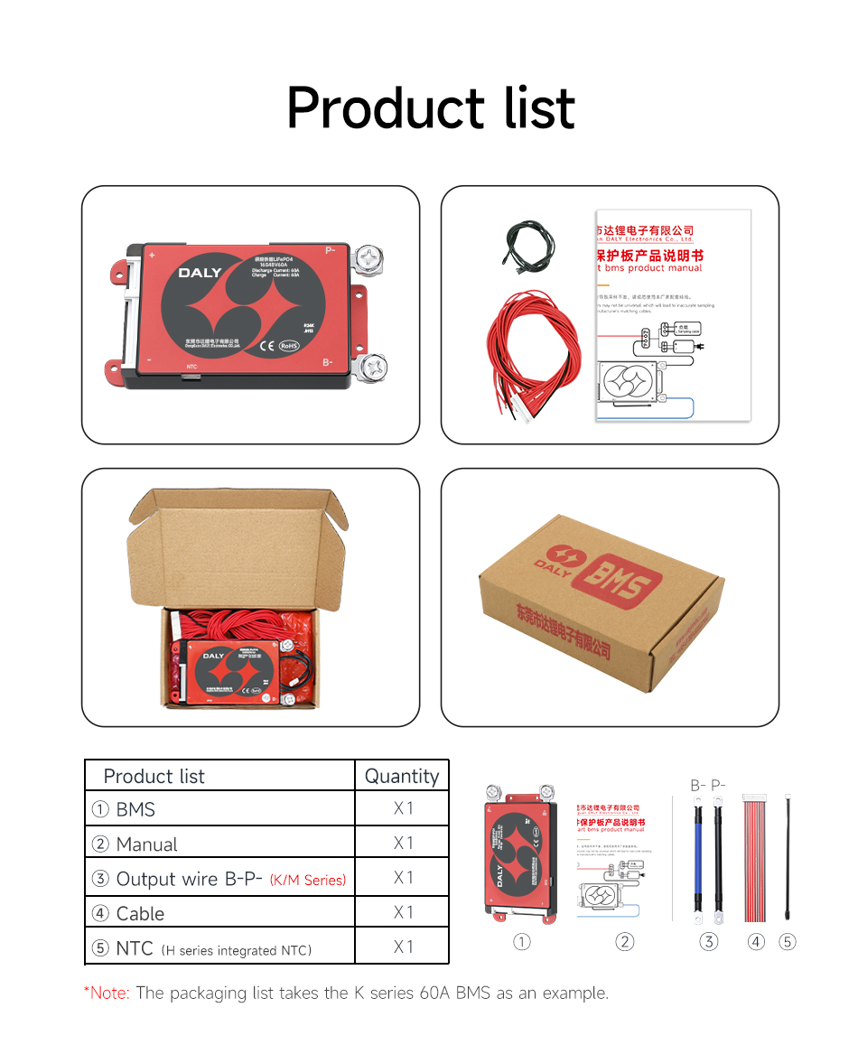 ใหม่ KMS DALY Hardware BMS Li-ion 13s 14s LiFePO4 15s 16s 48V 20A-100A ...