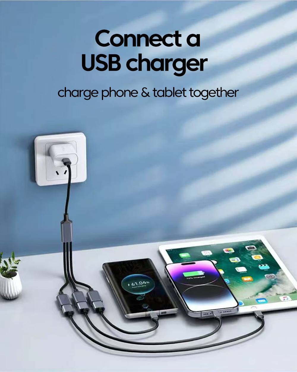 Elough USB 2.0 ถึง 3USB HUB Splitter Extensions OTG อะแดปเตอร์ Extender ...