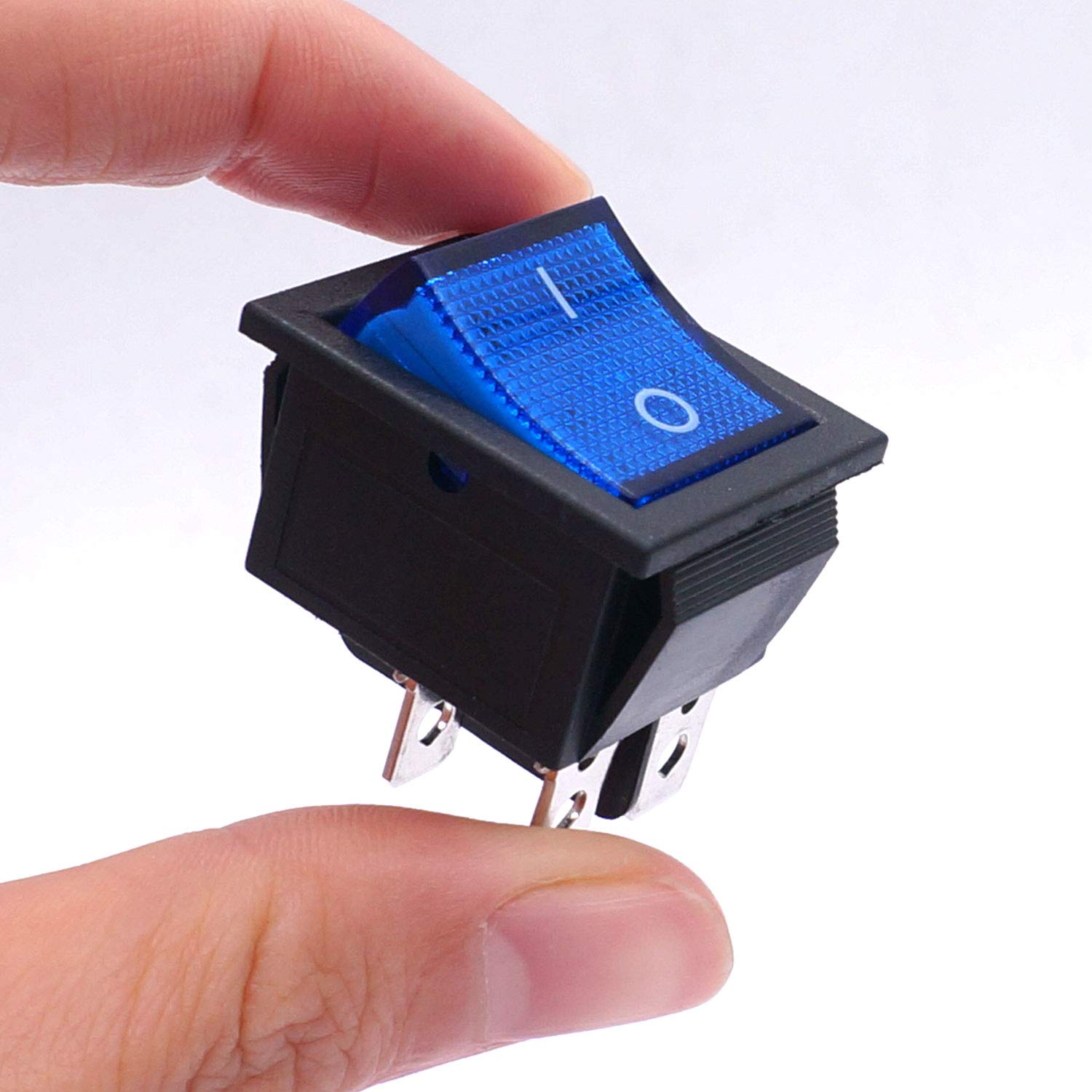 KCD4 Rocker Switch 4 Pin Rocker Switch DPST ON/Off Red Illuminated Snap ...