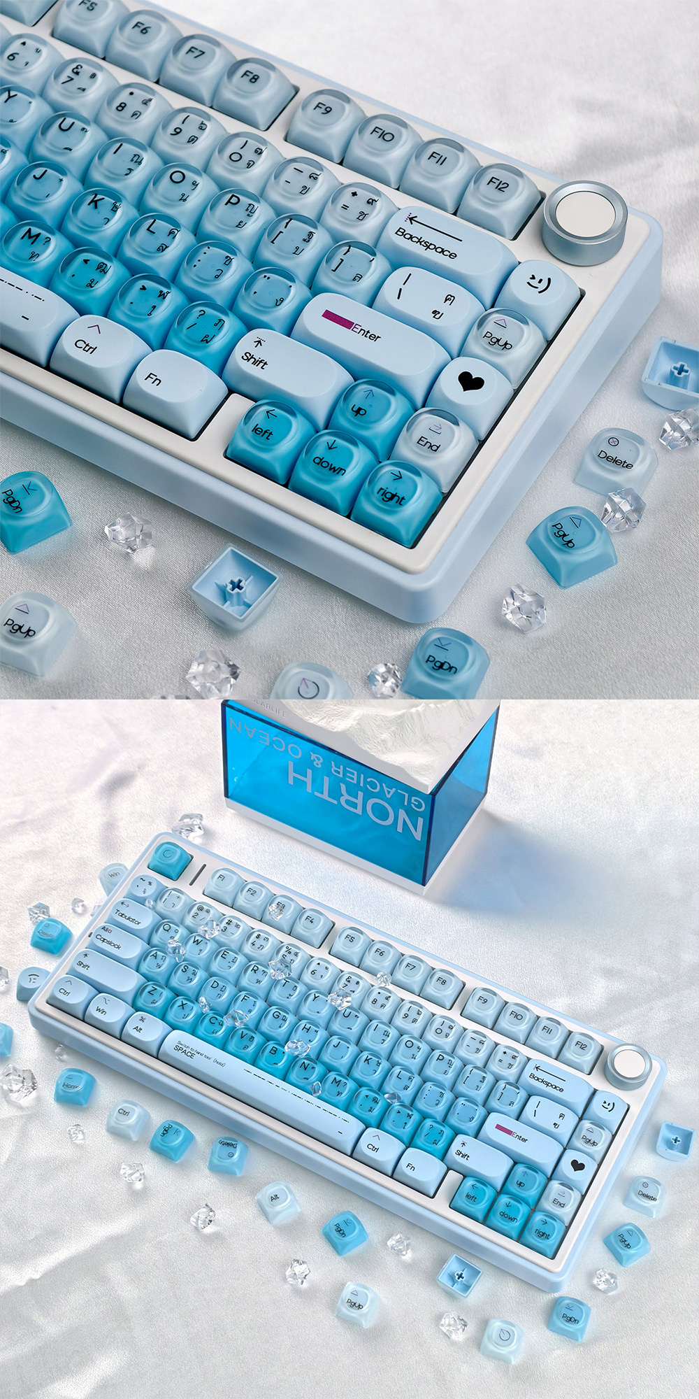MAIMOOO Thai/English Liquid Foundation Keycap HOA โปรไฟล์ 132 คีย์ PBT ...