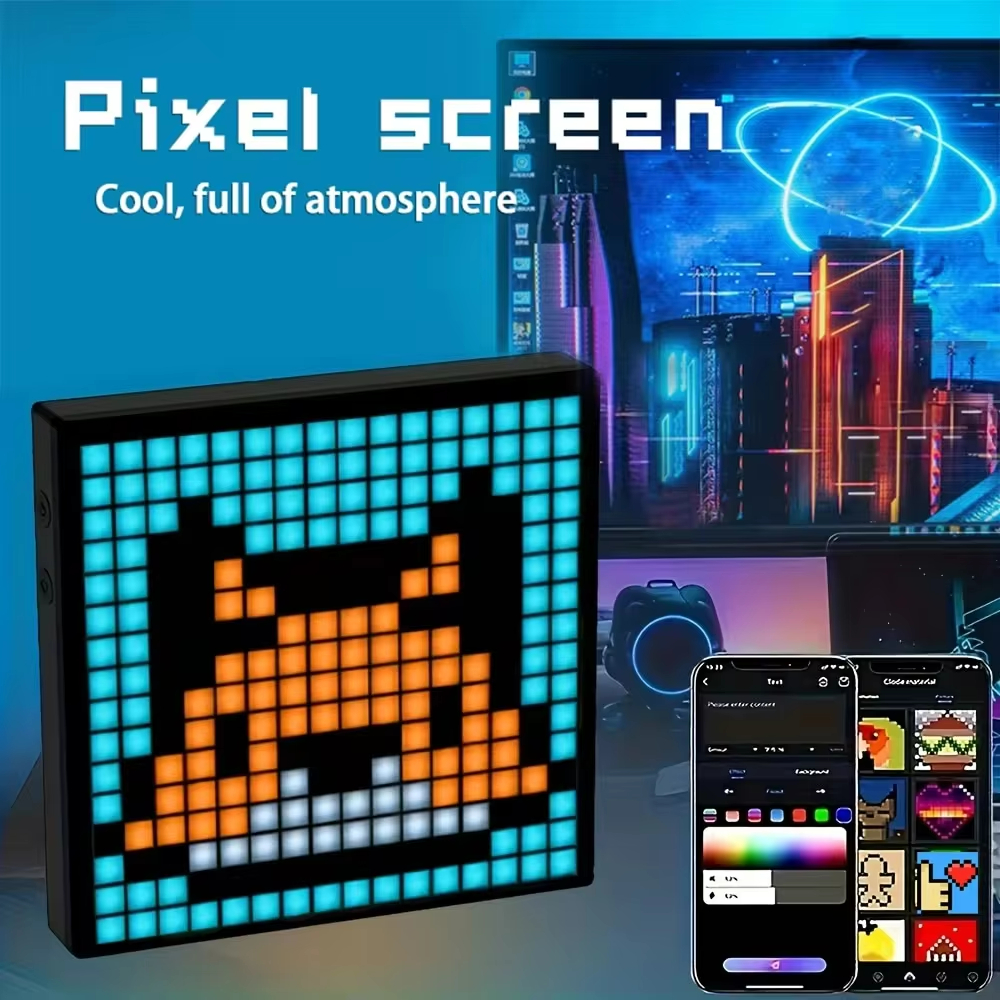 Led Matrix Pixel Display สมาร์ทหน้าจอ APP ควบคุมโปรแกรม Night Light ...