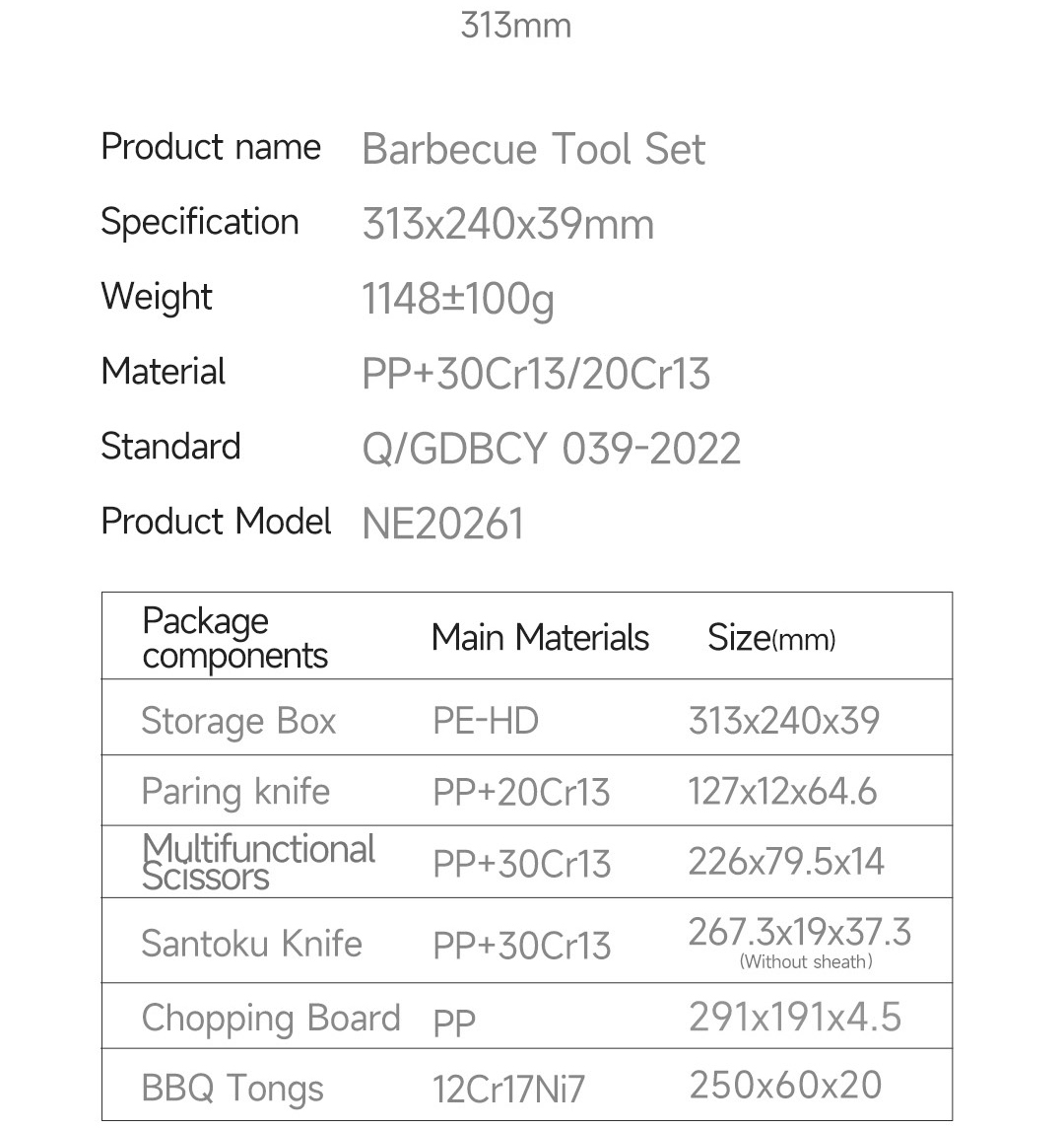 NexTool ชุดเครื่องมือบาร์บีคิว NE20261 | Shopee Thailand