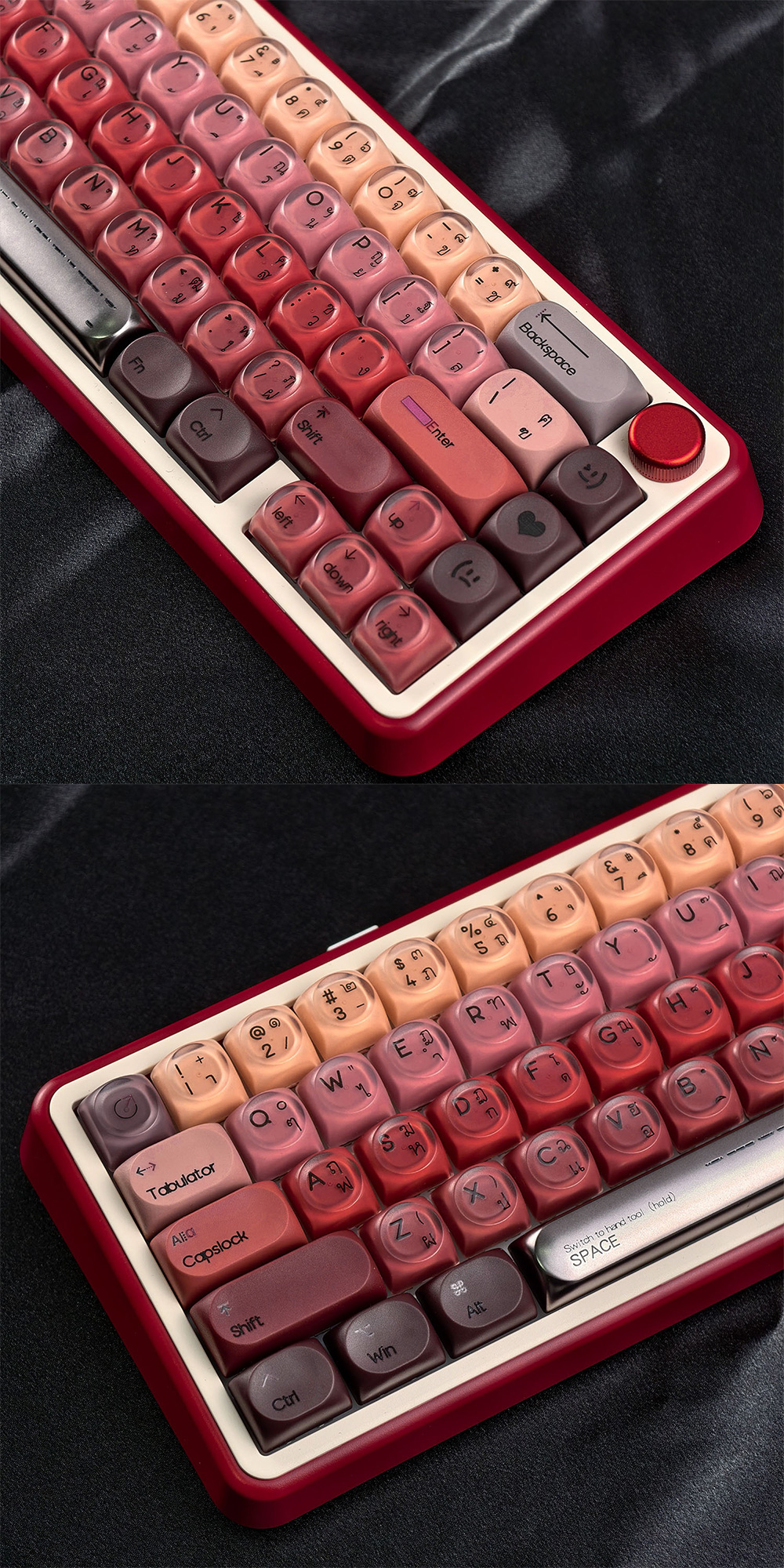 In StockThai/English Liquid Foundation Keycap HOA โปรไฟล์ 132 คีย์ PBT ...