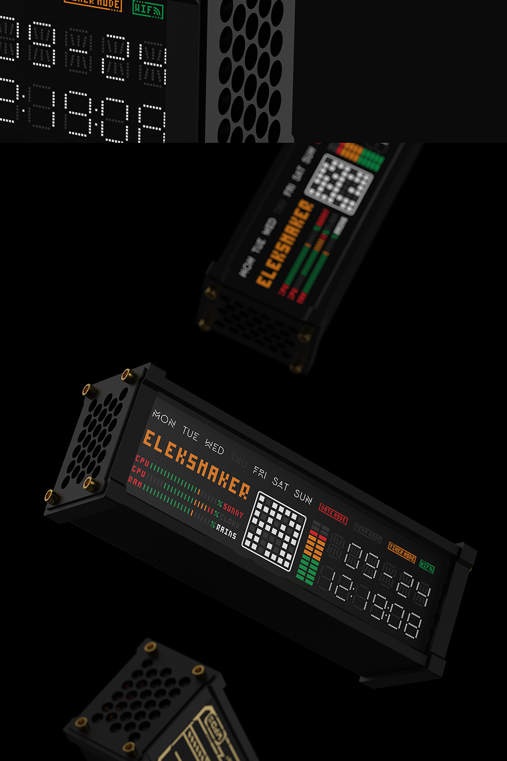EleksMaker นาฬิกา LED แบบ Matrix ระบบตรวจสอบเสียง นาฬิกา Retro สำหรับ ...
