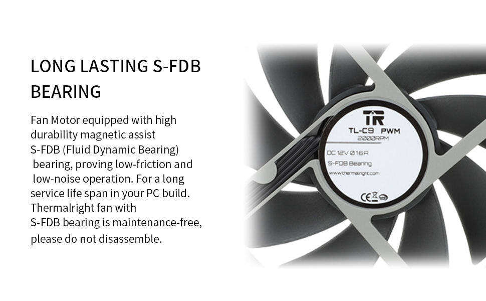 Thermalright 90mm Cpu Fan TL-C9 CPU Cooling Fan Slim Fan 2500 RPM 4PIN ...