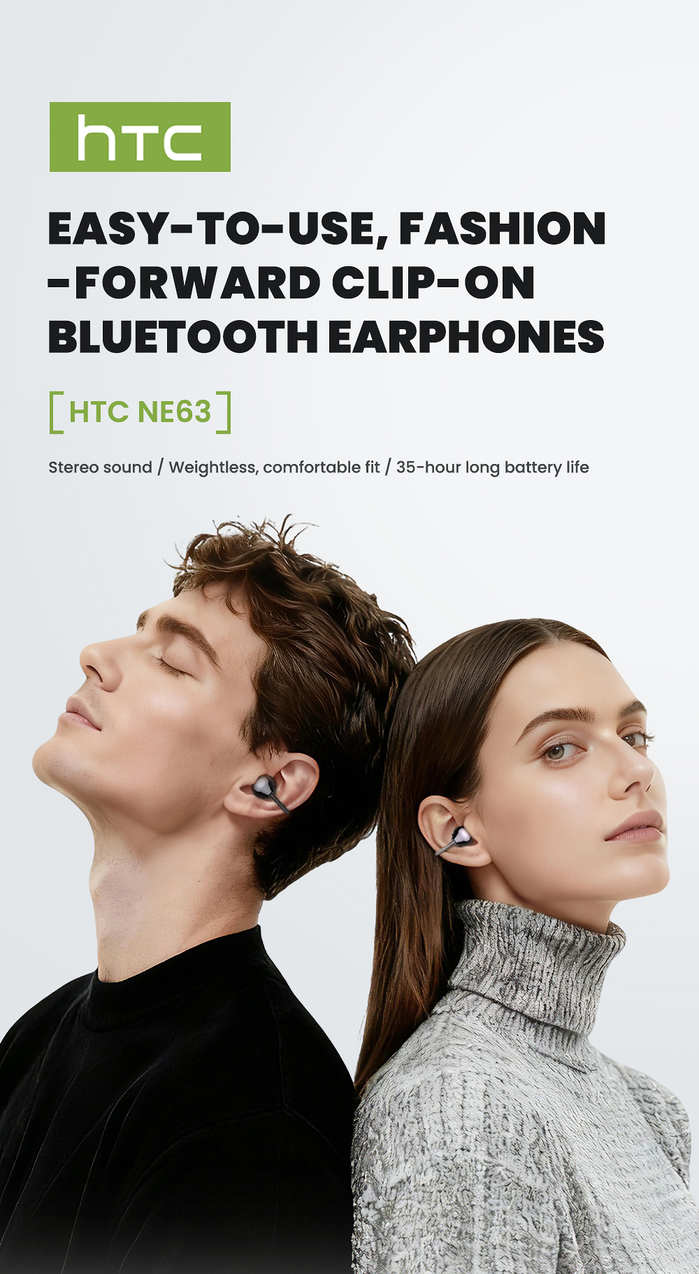 HTC NE67 AI การแปลแบบเรียลไทม์ชุดหูฟังบลูทูธ TWS บลูทูธ 6.0 คุณภาพเสียง ...