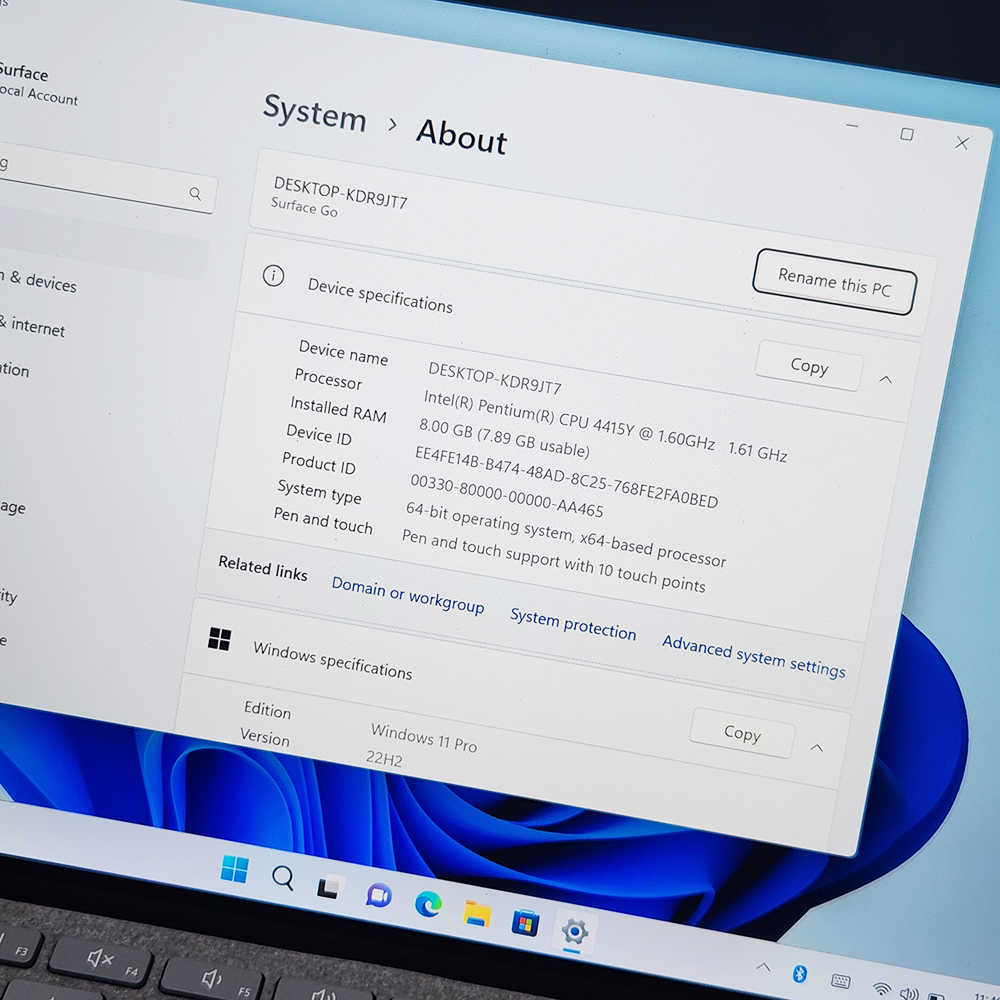 ใช้ Surface Go 8+128 SIM 4G LTE Win11 แล็ปท็อป 2in1 PC 10 Touch Srceen ...