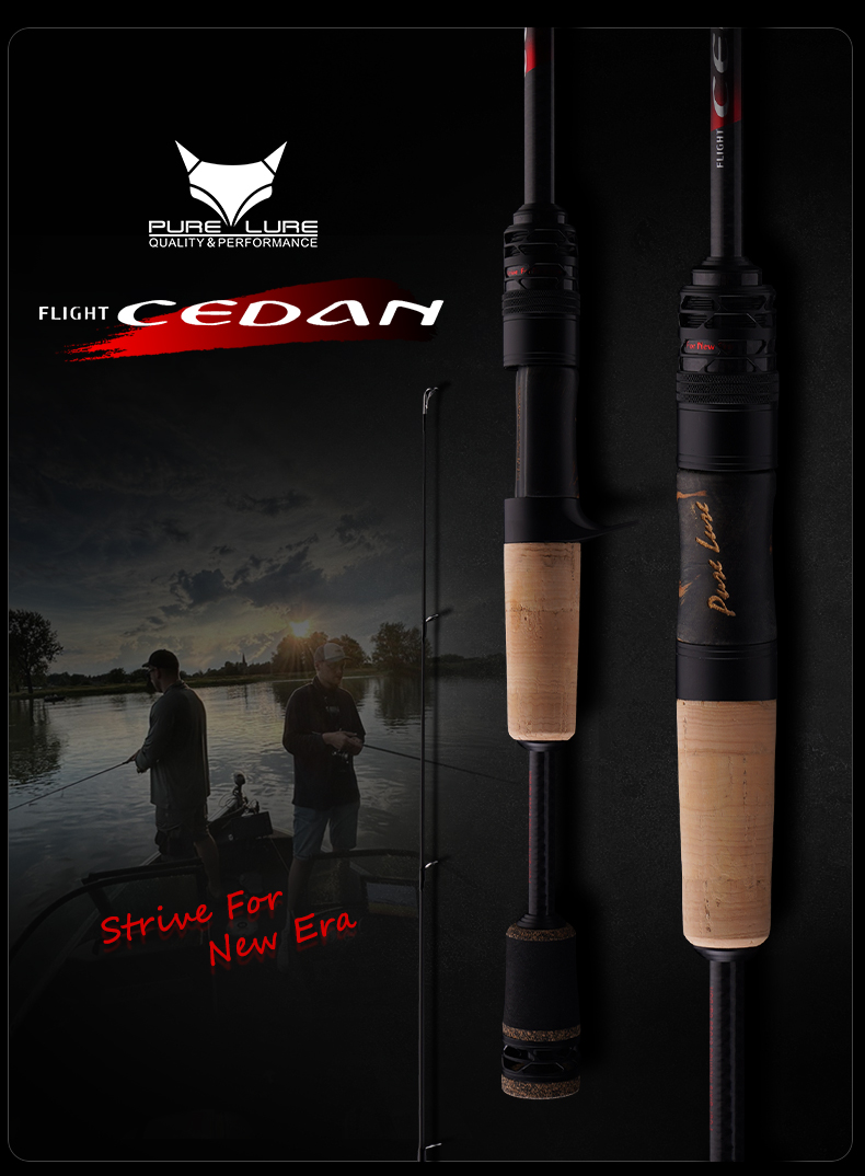 Purelure ใหม่ CEDAN Solid Tip Bass Rod 36T คาร์บอนหล่อเบ็ดตกปลาปั่น ...