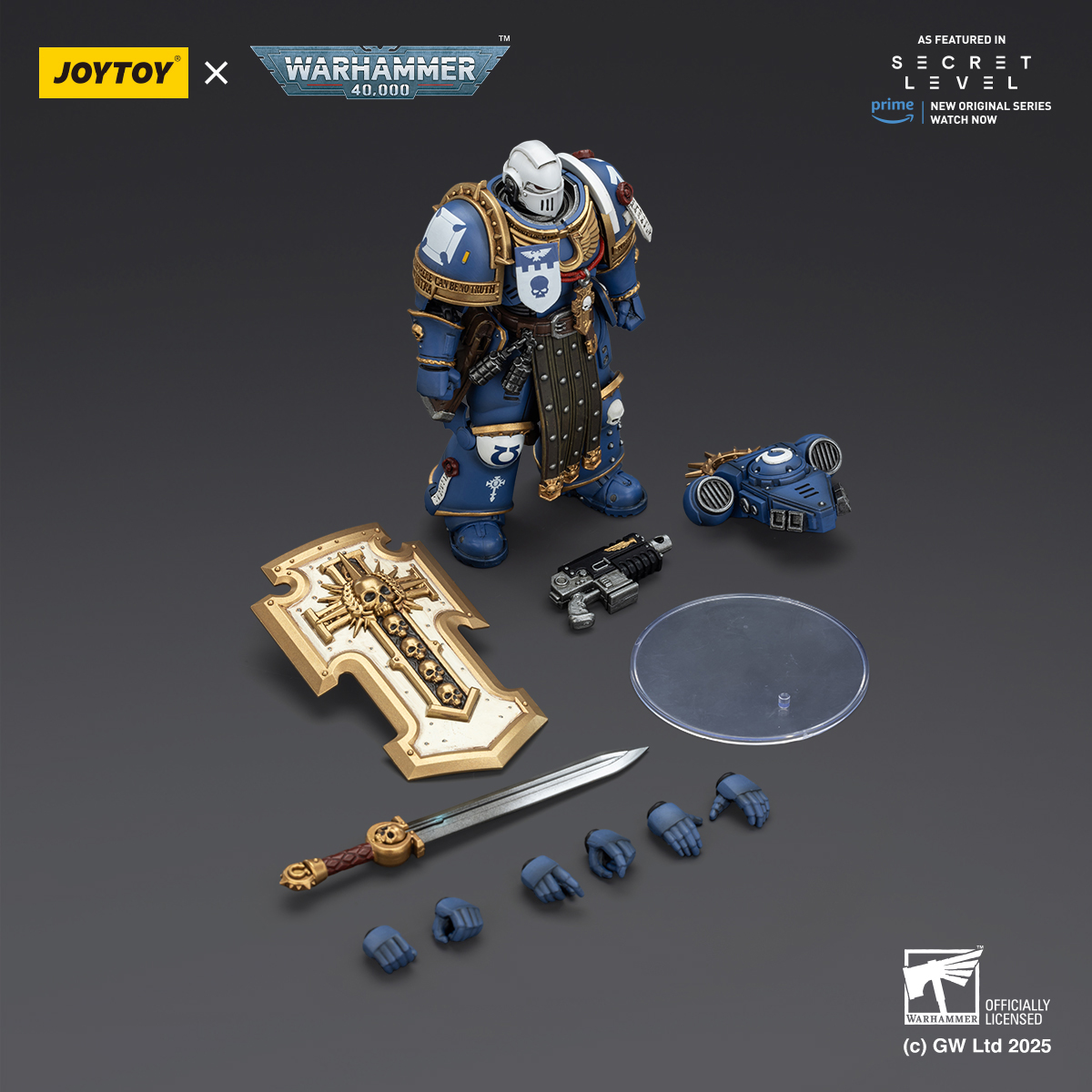 HIPLAY JOYTOY Warhammer Ultramarines Metaurus / Levantus / Torvald 1/18 ...