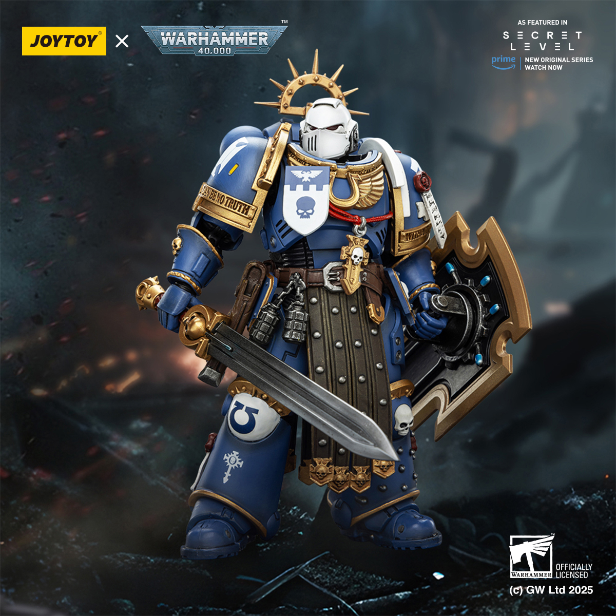 HIPLAY JOYTOY Warhammer Ultramarines Metaurus / Levantus / Torvald 1/18 ...