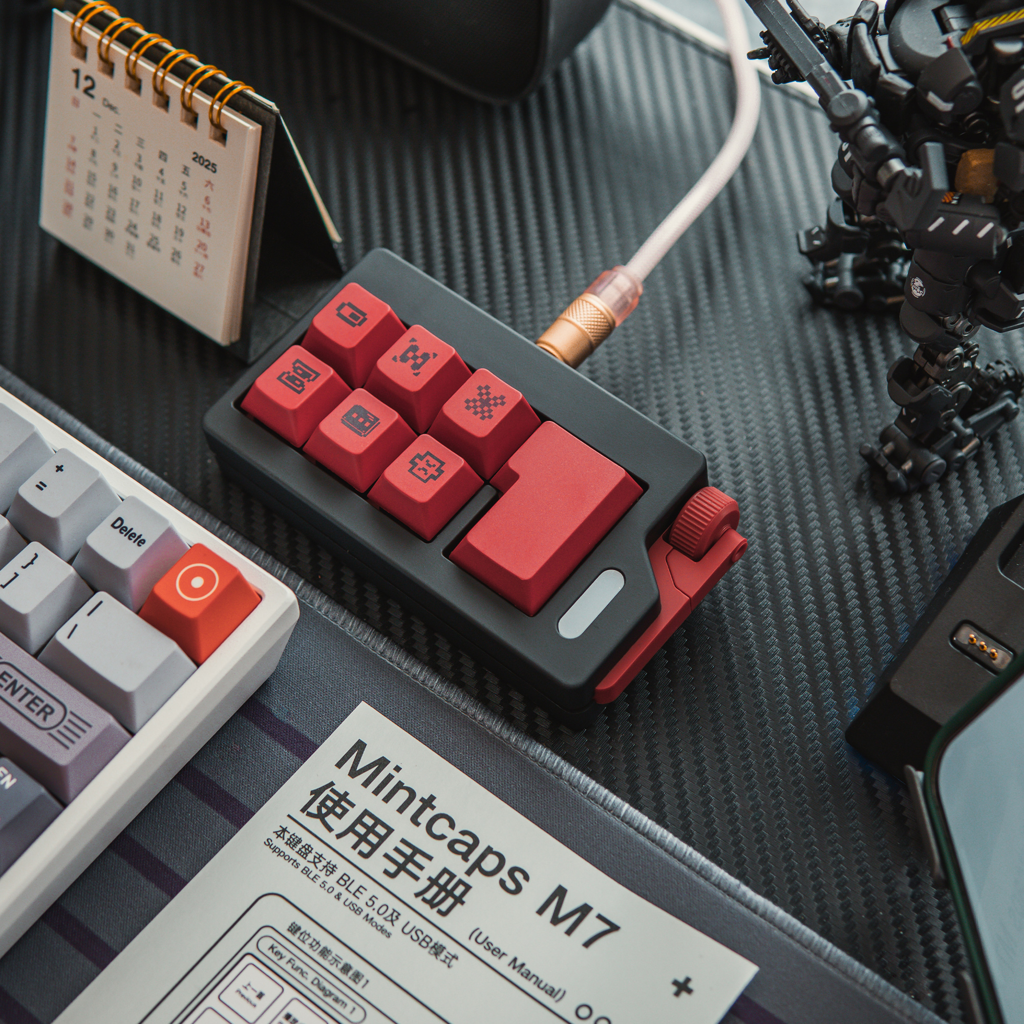 Yongqiu M7+ Mini Mechanical Keyboard Changable Keys ฟังก์ชั่น Hot swap ...