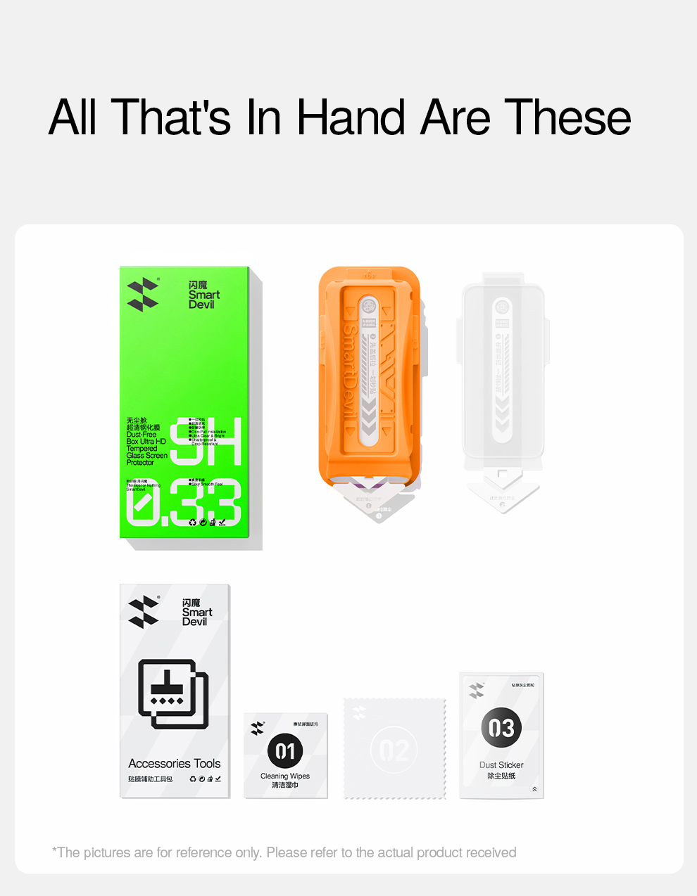 SmartDevil ห้องปราศจากฝุ่น Quick ติดตั้ง HD Anti-Fingerprint กระจก ...