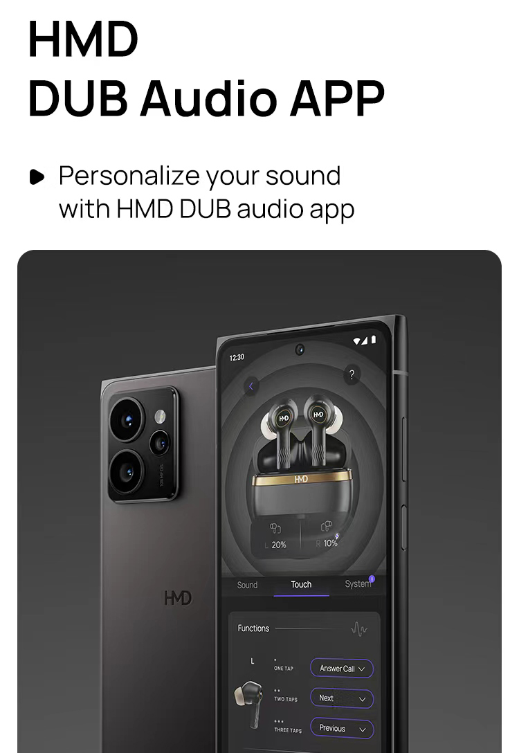 New Original HMD DUB X50 หูฟัง HiFi DSP 10 มม.บลูทูธ 5.3 70H เวลาเล่น 2 ...
