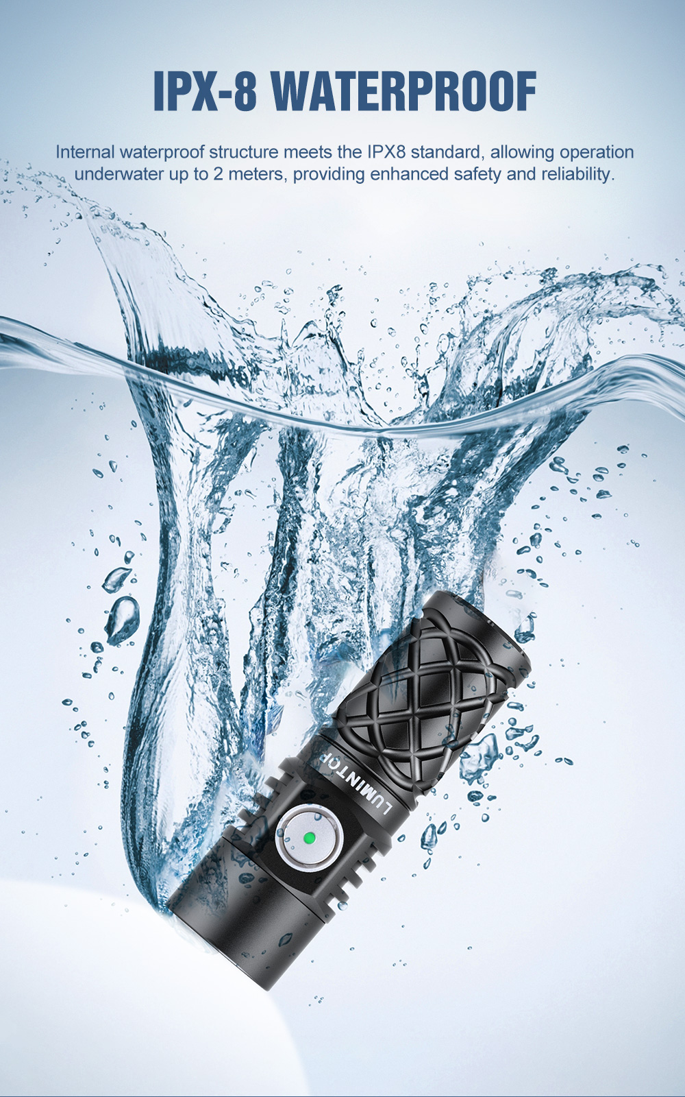 Mini LEP ไฟฉาย Lumintop W3 multi light EDC ไฟฉายพร้อมสปอตไลท์น้ําท่วมไฟ ...