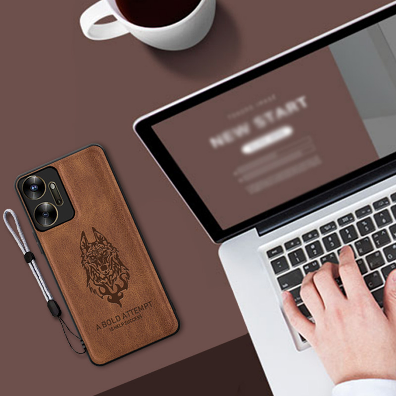 สําหรับRealme C85 5G RMX5253 เคสหนังหรูหราพร้อมเชือกคล้องโทรศัพท์มือถือ ...